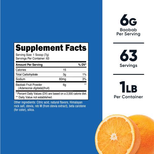 AMZ Baobab Orange 1LB 46OZ SuppFacts