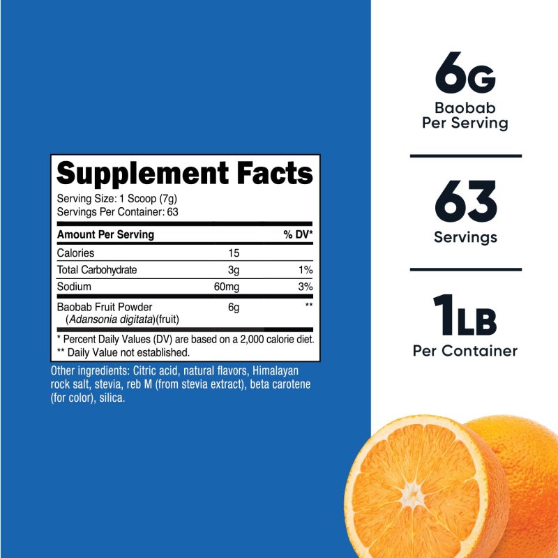 AMZ Baobab Orange 1LB 46OZ SuppFacts