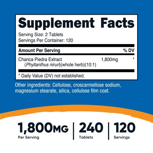 AMZ ChancaPiedra 1800MG 240TAB SuppFacts