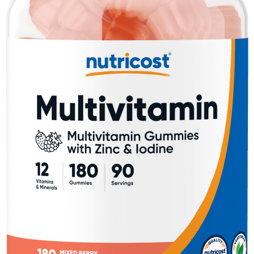 AMZ Multivitamin Gummies Berry 180GUM Front Transparent