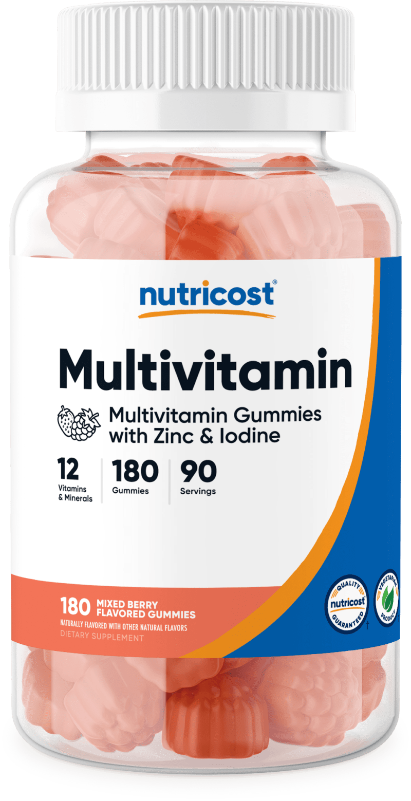 AMZ Multivitamin Gummies Berry 180GUM Front Transparent