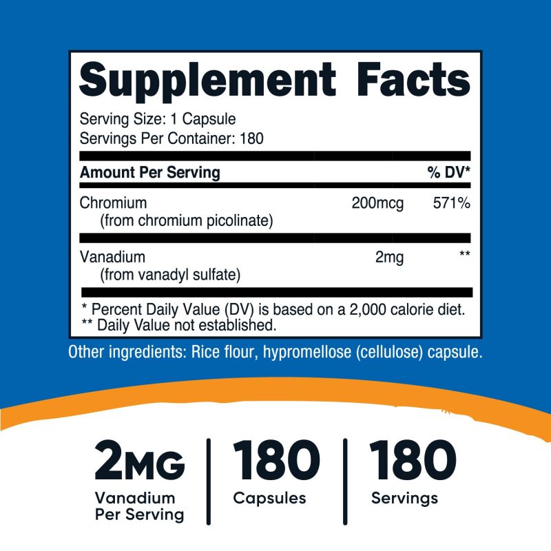 AMZ Vanadium 2MG 180CAP SuppFacts