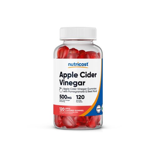 NTC AppleCiderVinegar 500MG 120 GUM 500CCCLEAR Front SQUARE