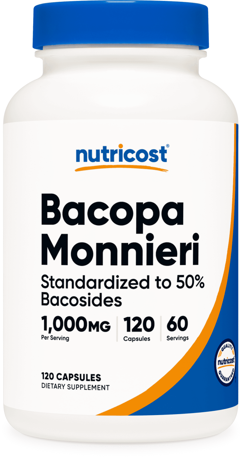 NTC Bacopa 500MG 120CAP 275CC Front Transparant