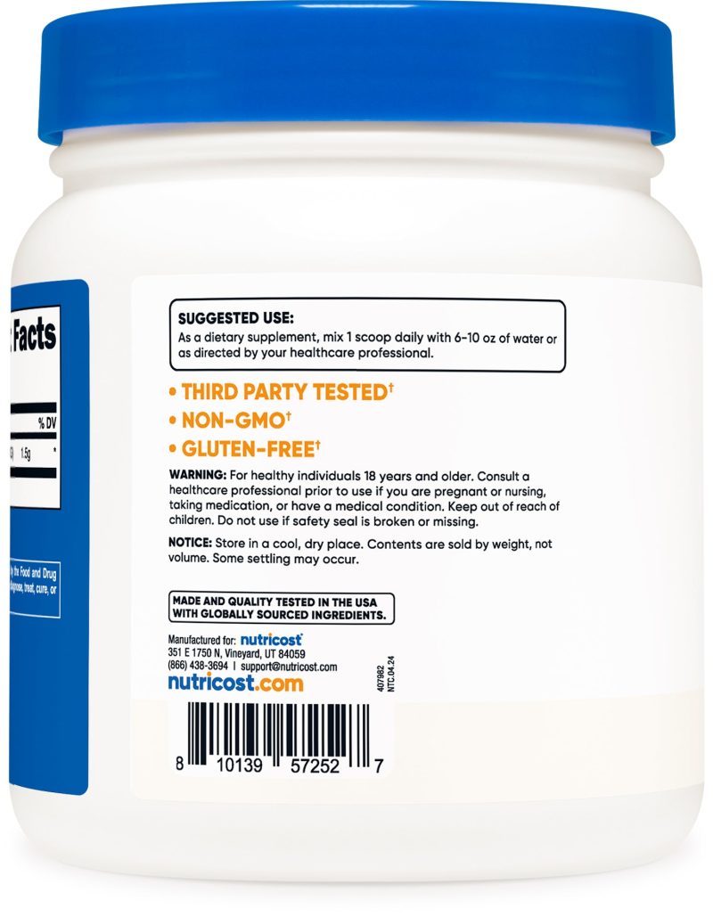 NTC BetaineAnhydrousTrimethylglycine TMG Powder 500Grams RecUse