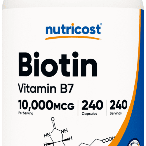 NTC Biotin 10MG 240CAP 275CC Front Transparant