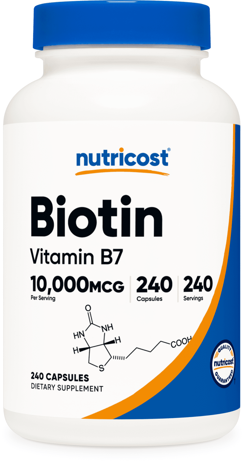 NTC Biotin 10MG 240CAP 275CC Front Transparant