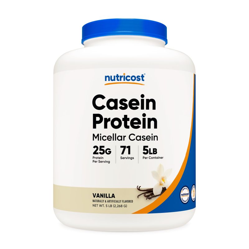 NTC CaseinPowderVanilla 5LB 2GAL Front Square