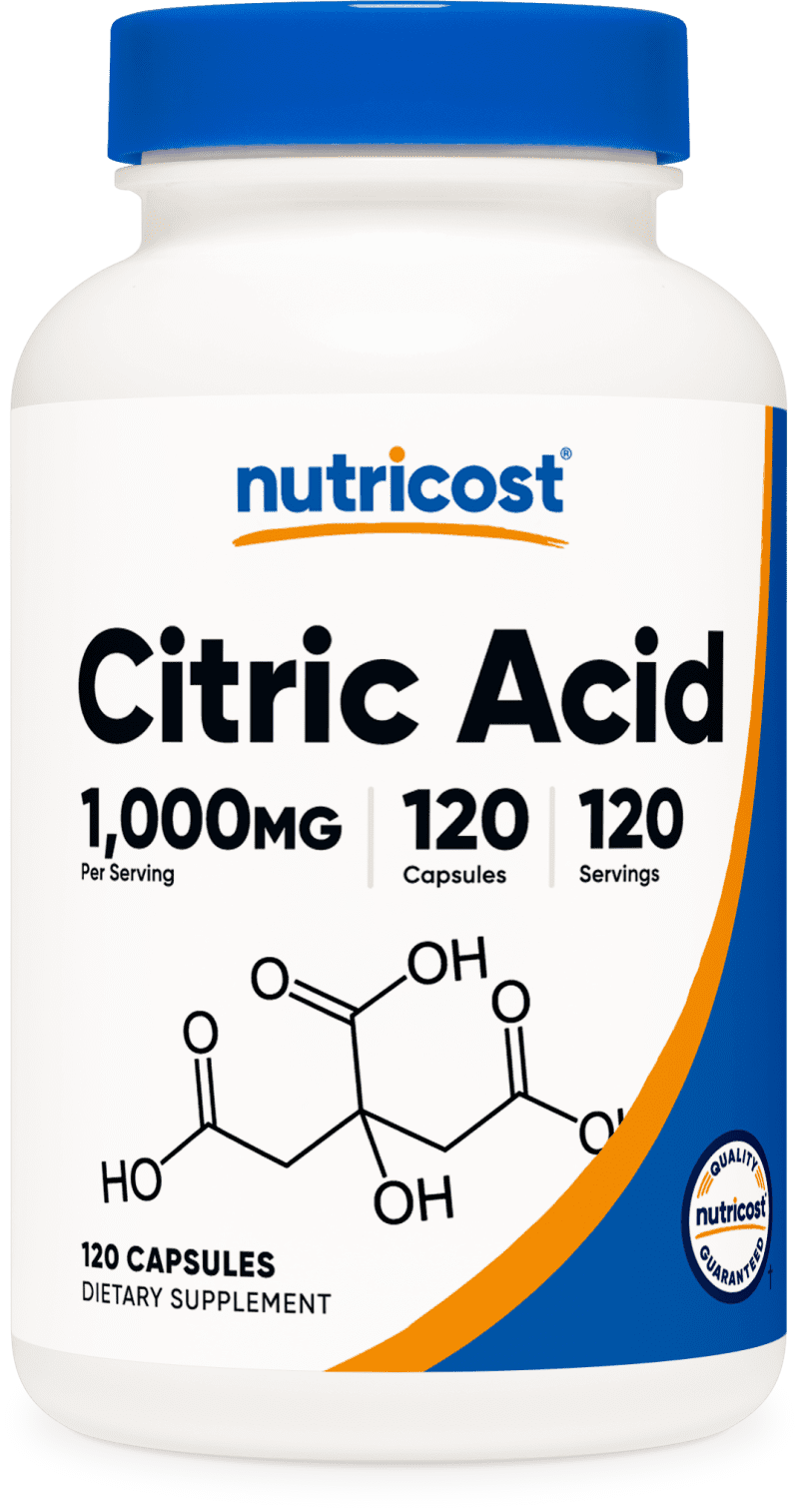 NTC Citric Acid 1000MG 120CAP Front Transparent