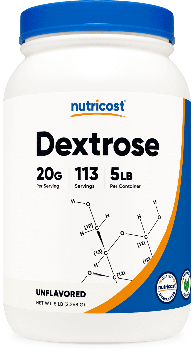 NTC Dextrose Powder UF 5LB 1GAL Front Transparant