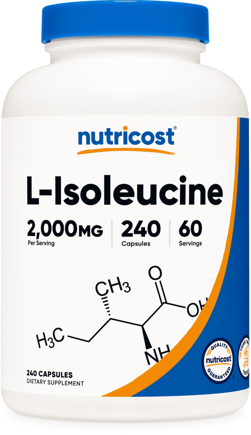 NTC L Isoleucine 2000mg 240Caps Front1 Transparent