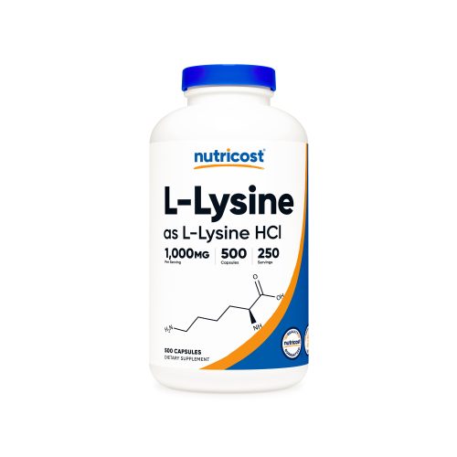 NTC L Lysine 1000MG 500CAP Front