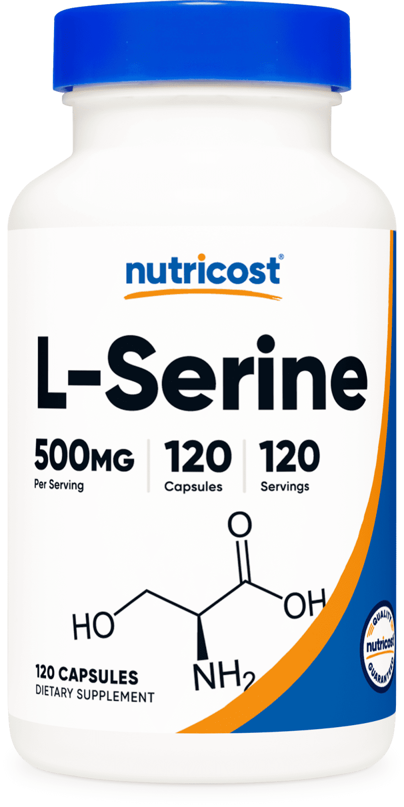 NTC L Serine 500MG 120CAP 225CC Front Transparant