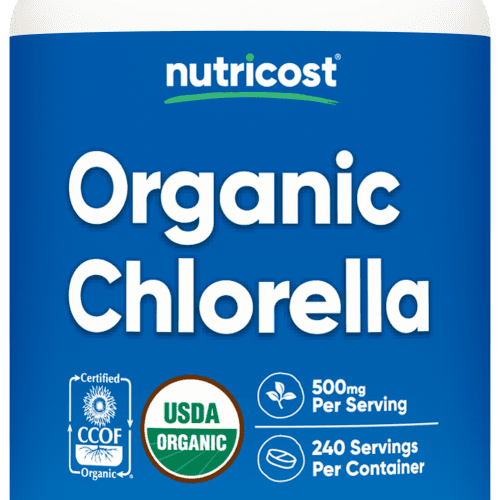 NTC OrganicChlorella 500MG 240TAB Front Transparent