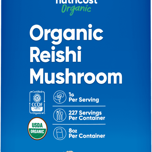 NTC OrganicReishiMushroomPowder 8OZ Front Transparent