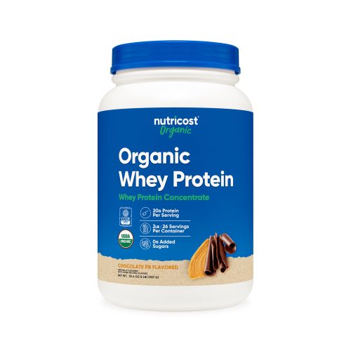 NTC OrganicWheyProtein Chocolate PB 2LB 2750CC Front1 Square