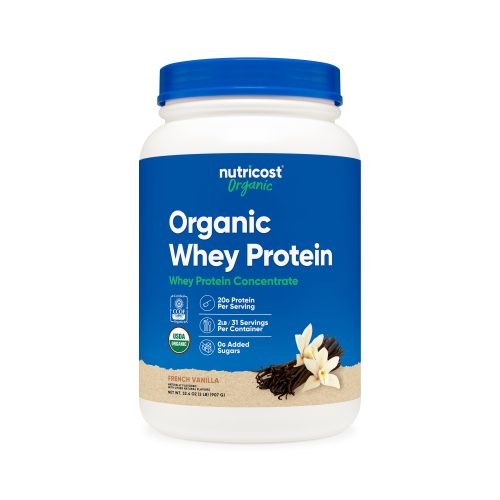 NTC OrganicWheyProtein RB2 FrenchVanilla 2LB 2750CC Front1 Square