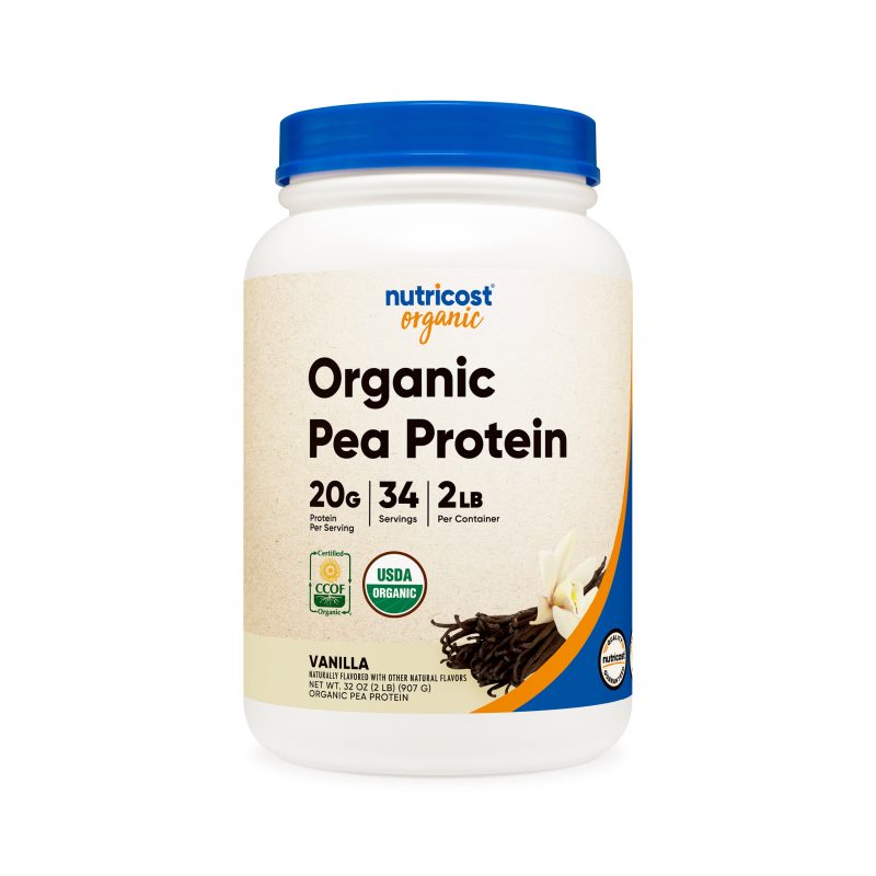 NTC Organic Pea Protein Isolate Powder Vanilla 2LB Front1