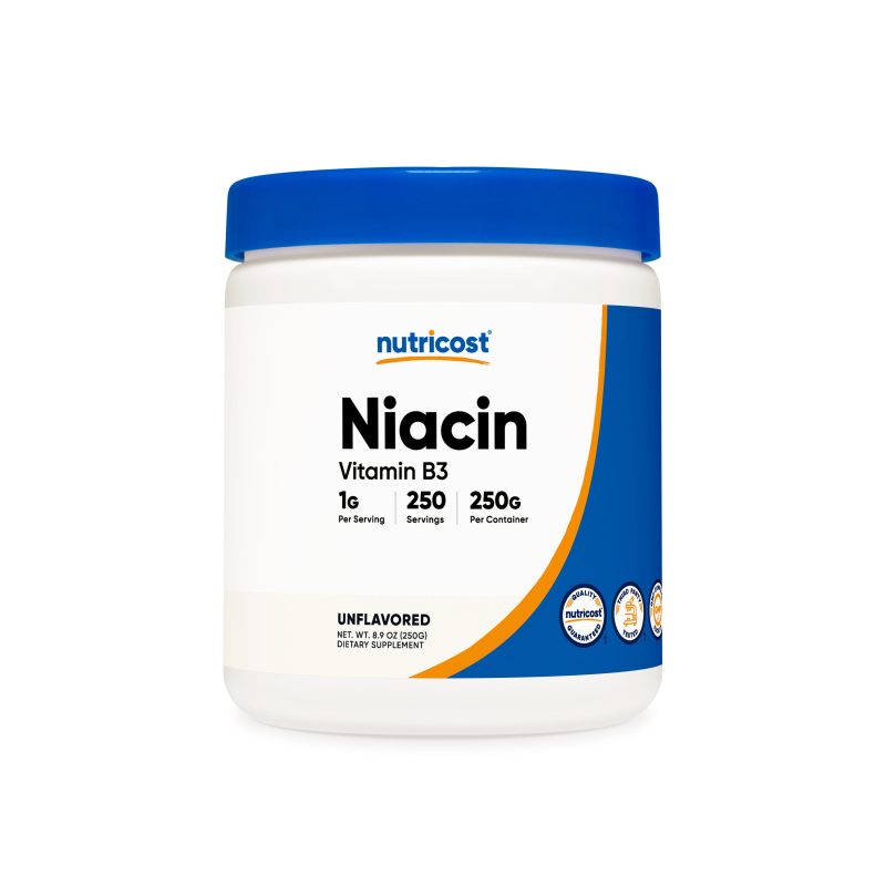 NTC VitaminB3 Niacin Powder UF 250gm 20oz Front