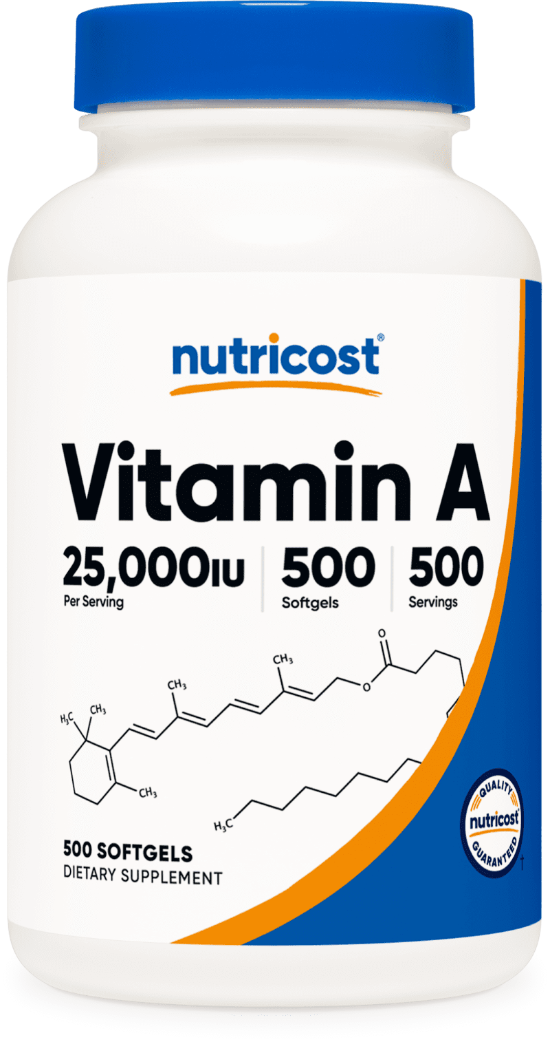 NTC Vitamin A 25000 IU 500SFG Front 1 Transparent