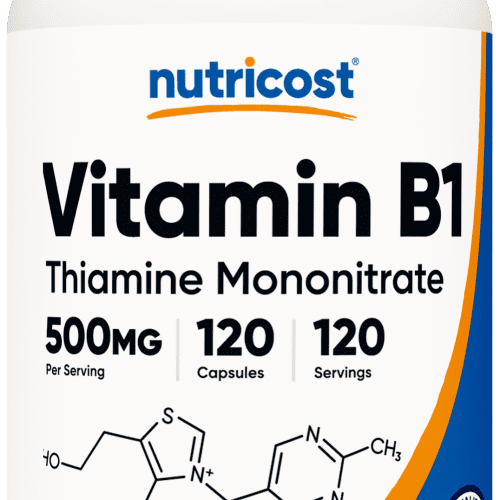 NTC Vitamin B1 500MG 120CAP Front Transparent