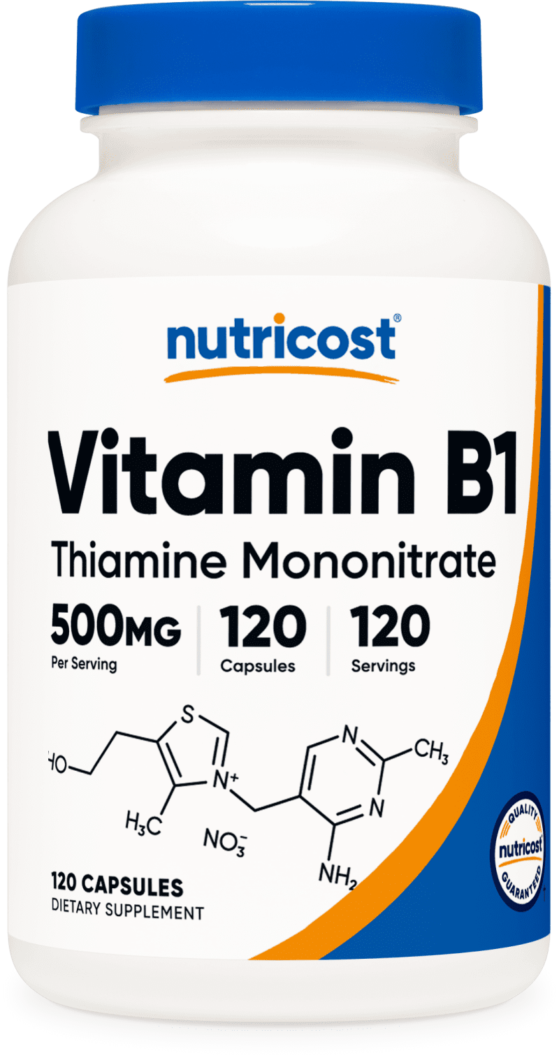 NTC Vitamin B1 500MG 120CAP Front Transparent