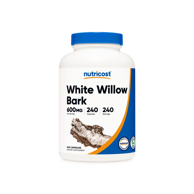 NTC WhiteWillowBarkCapsules 600MG 240CAP 500CC Front1 Square