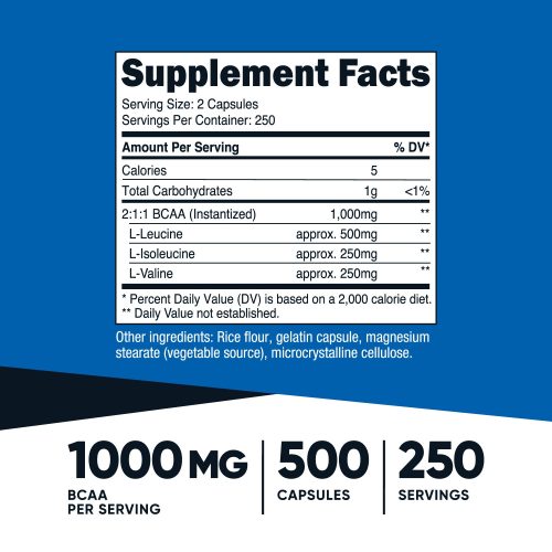 nutricost bcaa capsules 185807