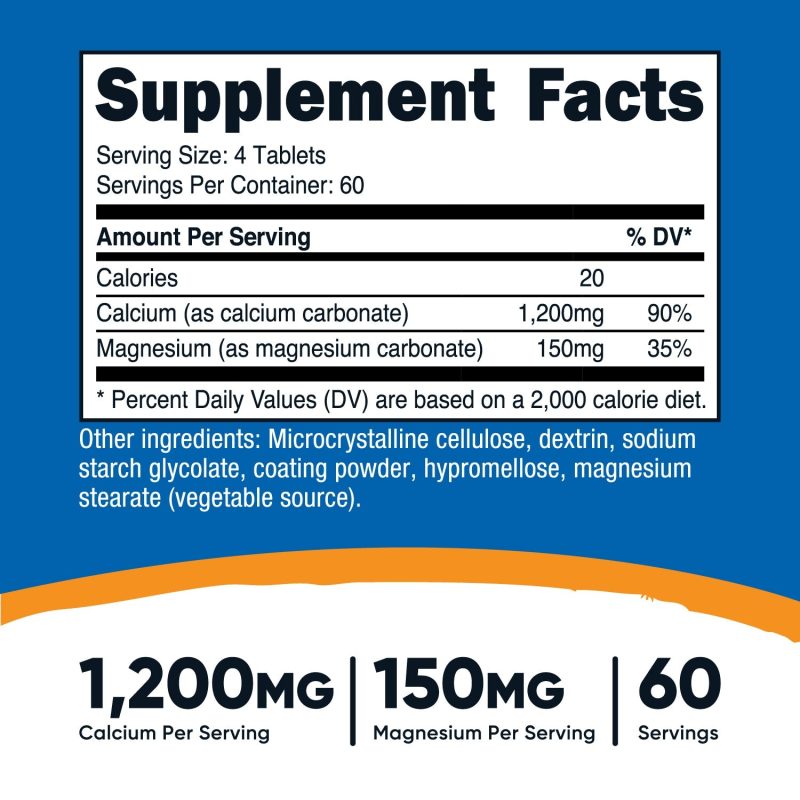 nutricost calcium magnesium carbonate tablets 617535