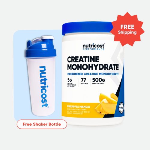 Nutricost Creatine Monohydrate Powder 500g + FREE Shaker - Nutricost