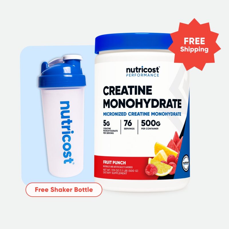 Nutricost Creatine Monohydrate Powder 500g + FREE Shaker - Nutricost