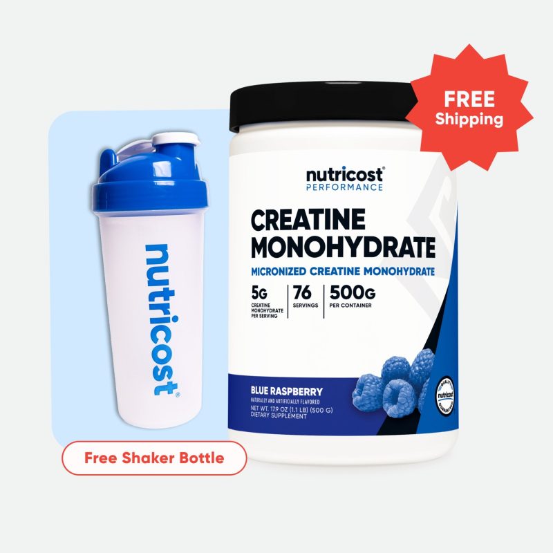 Nutricost Creatine Monohydrate Powder 500g + FREE Shaker - Nutricost