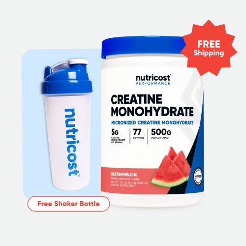 Nutricost Creatine Monohydrate Powder 500g + FREE Shaker - Nutricost