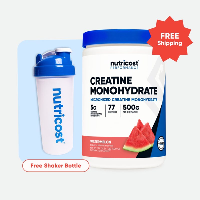 Nutricost Creatine Monohydrate Powder 500g + FREE Shaker - Nutricost