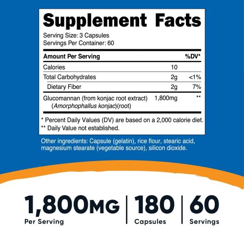 nutricost glucomannan capsules 300146