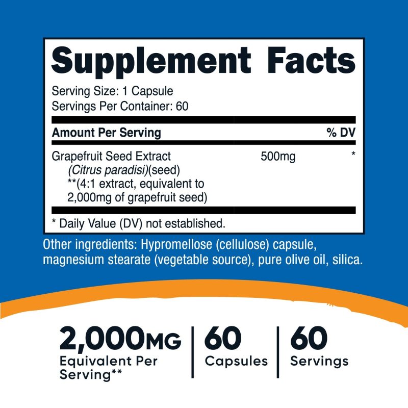 nutricost grapefruit seed extract capsules 855654