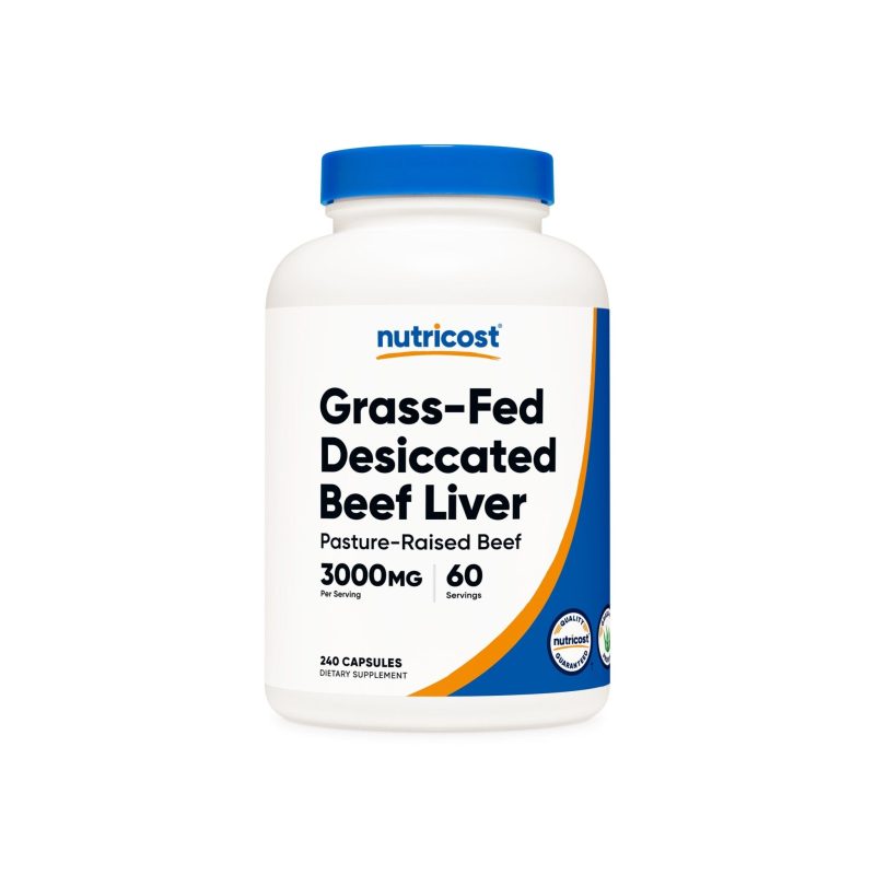 nutricost grass fed desiccated beef liver capsules 533472