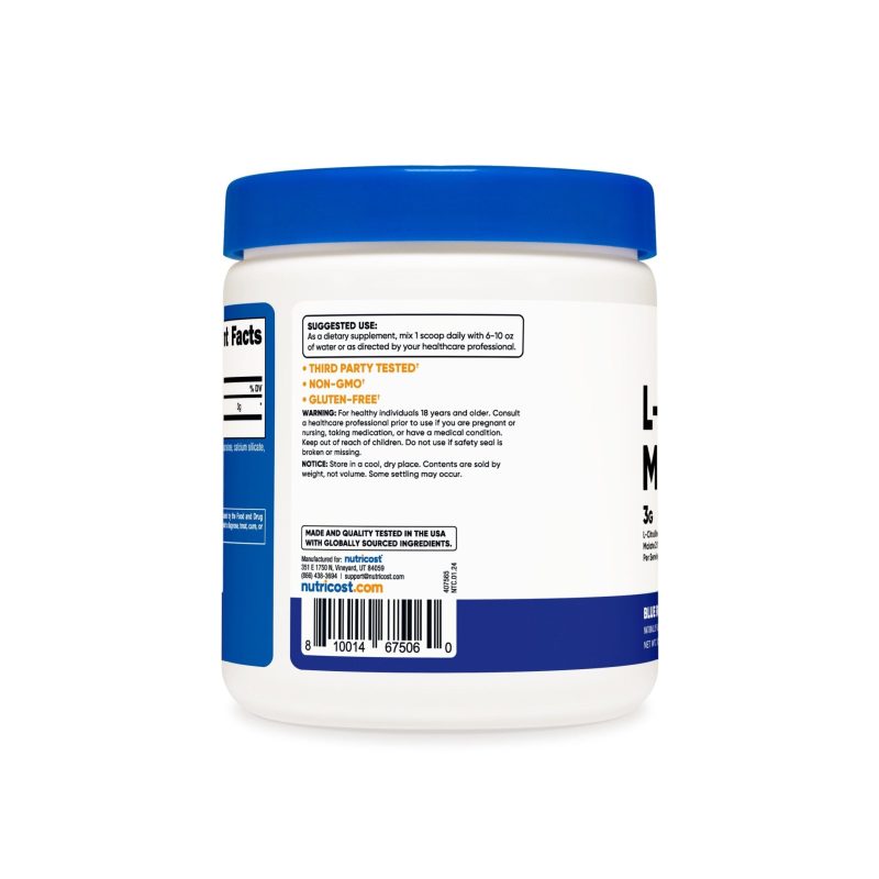 nutricost l citrulline malate 21 flavored powder 677432