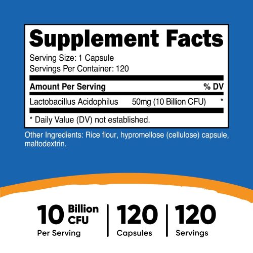 nutricost lactobacillus acidophilus capsules 224704