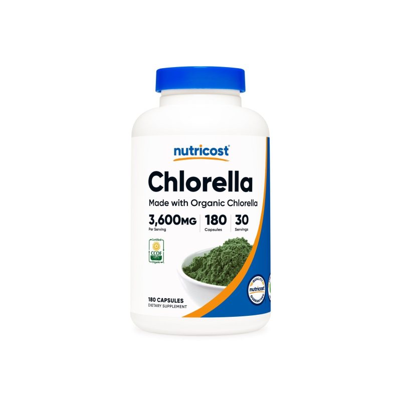 nutricost made with organic chlorella capsules 127629