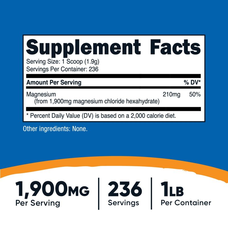 nutricost magnesium chloride powder uf 980161