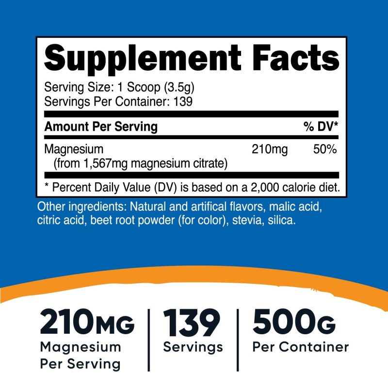 nutricost magnesium citrate powder 156425