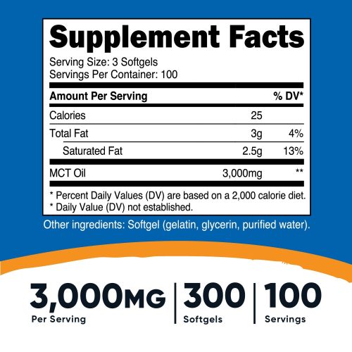 nutricost mct oil softgels 231926