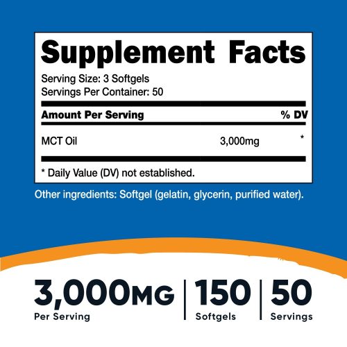 nutricost mct oil softgels 370826