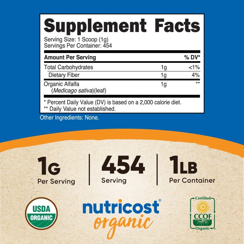 nutricost organic alfalfa powder 152167