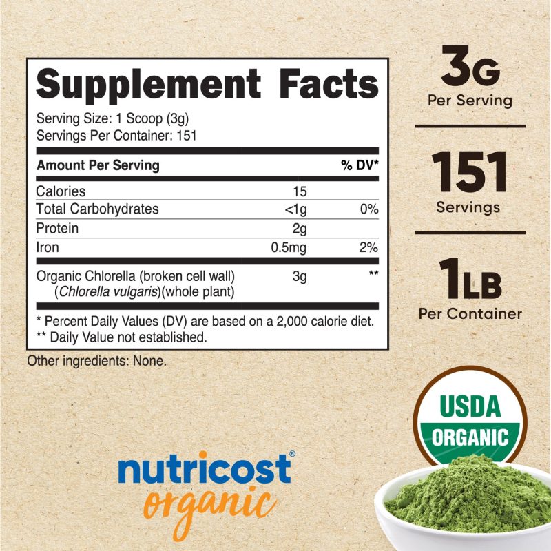 nutricost organic chlorella powder 723314