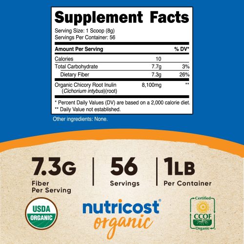 nutricost organic inulin powder 652761