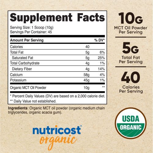 nutricost organic mct oil powder 211215