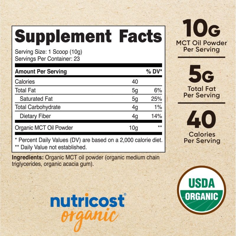 nutricost organic mct oil powder 355222