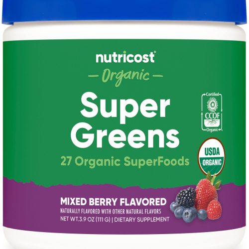 nutricost organic super greens powder 10 servings 111362